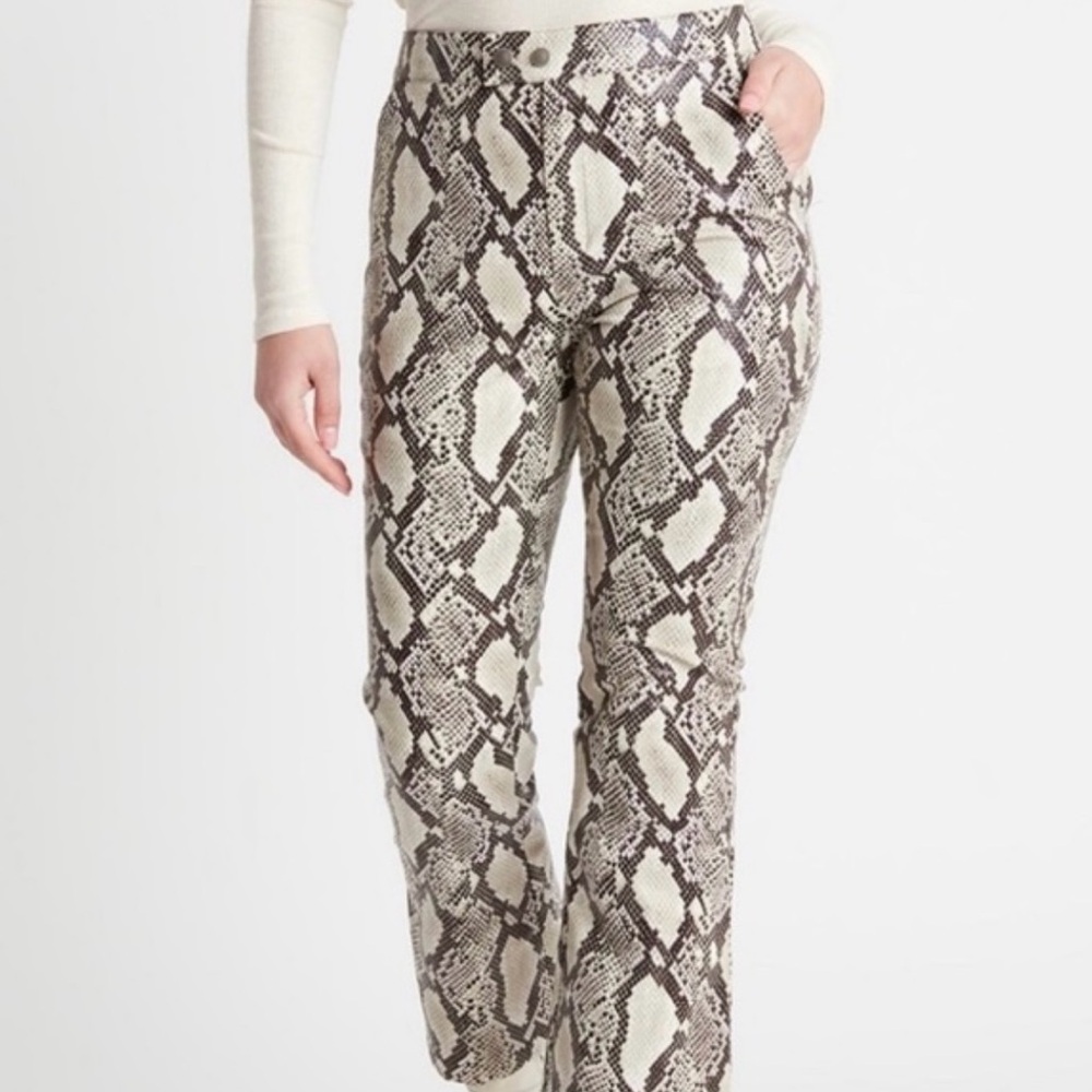 Snake Skin Faux Leather Pants Size 10 - Picture 2 of 6